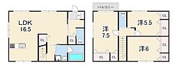 ベリーニ西宮 3LDKの間取図画像