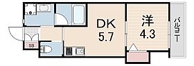 ココメープル  ｜ 兵庫県西宮市津門大塚町（賃貸マンション1DK・3階・25.60㎡） その2