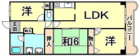 ドミールタワー幸大  ｜ 兵庫県西宮市甲東園１丁目（賃貸マンション3LDK・4階・71.90㎡） その2