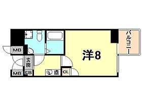 S-FORT西宮  ｜ 兵庫県西宮市戸田町（賃貸マンション1K・4階・24.25㎡） その2