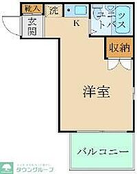 スカイコート大宮2 ワンルームの間取図画像