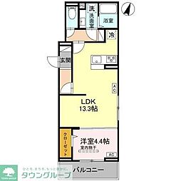 JR京浜東北・根岸線 南浦和駅 徒歩12分の賃貸アパート 3階1LDKの間取り
