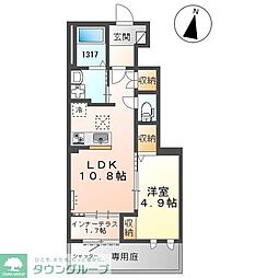 アドニス 1LDKの間取図画像