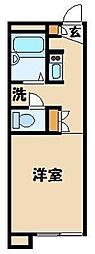 レオパレスシャルム 1Kの間取図画像