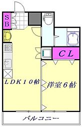 秀和川口青木町レジデンス 1LDKの間取図画像