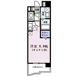 エスペランス ワンルームの間取図画像