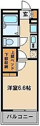 レオパレスSmile.S 1Kの間取図画像