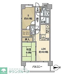 ガーデンシティ鳩ヶ谷 1SLDKの間取図画像