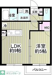クレアコート川口 1LDKの間取図画像