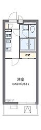 アメリアメゾン 1Kの間取図画像