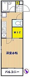 ポローニア北戸田2 1Kの間取図画像