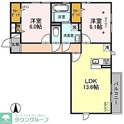 ヴァルゴ 2LDKの間取図画像