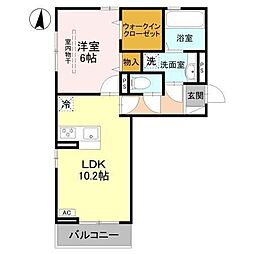 グランステラ 1LDKの間取図画像