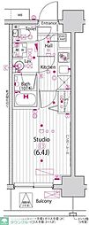 ガーラ・グランディ川口並木 1Kの間取図画像