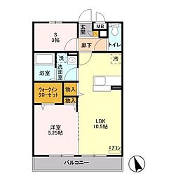 アルクス 1SLDKの間取図画像