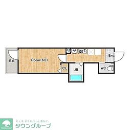 クレセントパーク見沼代親水公園 1Kの間取図画像