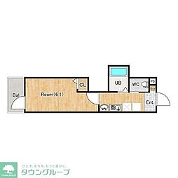 クレセントパーク見沼代親水公園 1Kの間取図画像