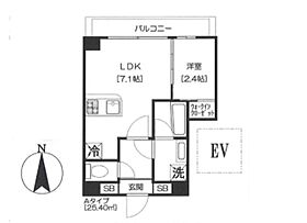 アジールコート芝公園  ｜ 東京都港区芝2丁目（賃貸マンション1DK・8階・25.40㎡） その2