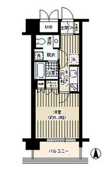 イーストコモンズ清澄白河パークフラッツ 313｜東京都江東区白河4丁目(賃貸マンション1K・3階・30.04㎡)の写真 その2