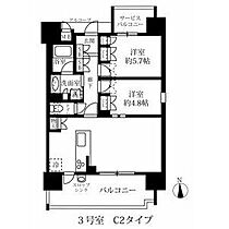 愛知県名古屋市西区那古野２丁目（賃貸マンション2LDK・3階・58.17㎡） その2