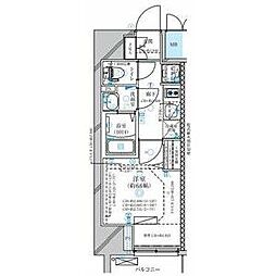 名古屋市営東山線 今池駅 徒歩7分の賃貸マンション 11階1Kの間取り