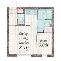 愛知県名古屋市昭和区下構町１丁目（賃貸マンション1LDK・4階・29.14㎡） その2