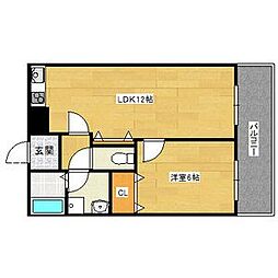ベラビスタ柴田 1LDKの間取図画像