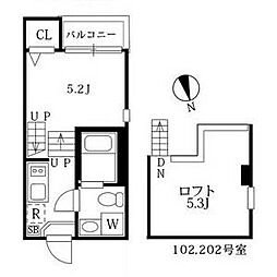 リヒト 1SKの間取図画像