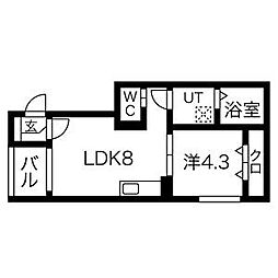 i-CUBE 1LDKの間取図画像