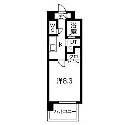 NORITAKERISE 1Kの間取図画像