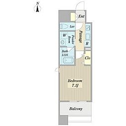 カンピオーネ御器所通 1Kの間取図画像