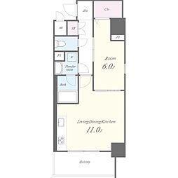 PetitFleur 1LDKの間取図画像