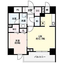 フレア丸の内 1LDKの間取図画像
