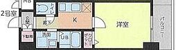 第18金山フクマルビル 1Kの間取図画像