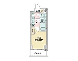 アステリ鶴舞テーセラ 1Kの間取図画像