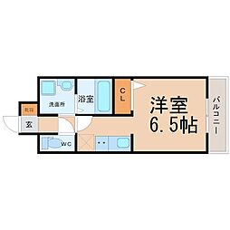 パセオ吹上 1Kの間取図画像