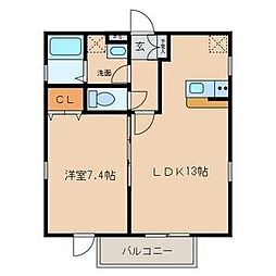 グランレーヴ庄内通 1LDKの間取図画像