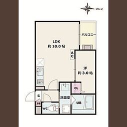 Jack atsutakoshinI 1LDKの間取図画像