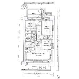 プレサンスロジェ名古屋浅間町ザ・レジデンス 3LDKの間取図画像