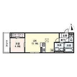D-room名駅D 1LDKの間取図画像