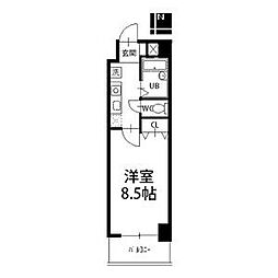 ウェステリア西大須 1Kの間取図画像