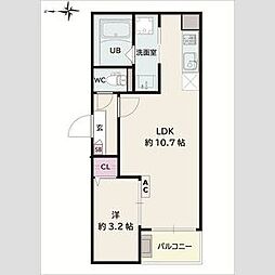 Jack atsutakoshinIV 1LDKの間取図画像