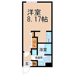 ブランシェ桜山3 1Kの間取図画像