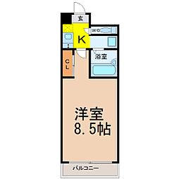 プロビデンス新瑞橋 1Kの間取図画像