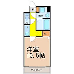 Ma.Maison瑞穂 1Kの間取図画像
