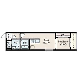 Revive本笠寺 1LDKの間取図画像