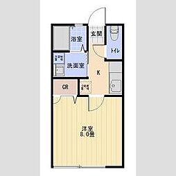 レトアグレイス・K 1Kの間取図画像