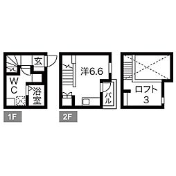 キャトルポルト 1SKの間取図画像