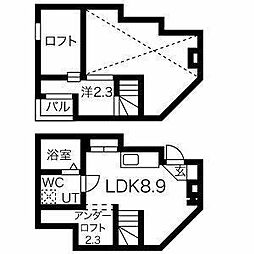 メゾンブランシュ ワンルームの間取図画像