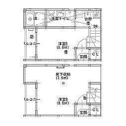 ル・ケレス黄金 1SKの間取図画像